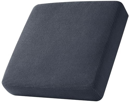 SYLC Sofa Sitzkissenbezug, Sofa Sitzkissenbezug Stretch, Elastischer Kissenbezüge, Husse Überzug Bezug Für Sofa Sitzkissen, rutschfest Stoff Tartan (Dunkelgrau,1-Sitzer)