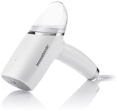 InnovaGoods® Plancha de Ropa Eléctrica con Función Vapor y Diseño Moderno Original y Portátil, Material PC, Capacidad 100 ml, Vapor Continuo 35 g/min, Calentamiento Ultrarrápido 30s