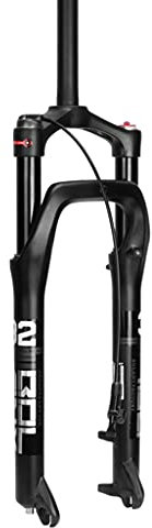 Jejy Luft Fette Vorderradgabel 26 Schnee Strand Mountainbike Fernverriegelung Gerade 1-1/8 4,0 Reifen Montieren MTB Fahrrad Federgabel (Color : Black, Size : 26)