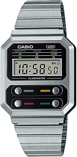 Casio A100 Series Men's Digital Wristwatch, Reproduction Design, Overseas Model