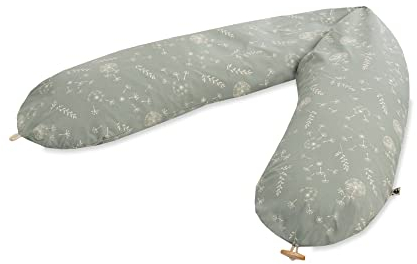 Julius Zöllner Organic Stillkissen ca. 190 cm | Füllung 42 Liter EPS-Mikroperlen | Made in Germany | Bezug aus 100% Baumwolle | Oeko-TEX® Standard 100 | Wildflower