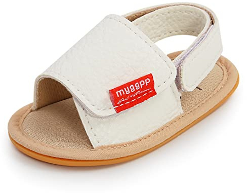 Baby sandaler spädbarn flickor pojkar första promenadskor halkfri sula prewalkers sommar öppen tå sandaler skor