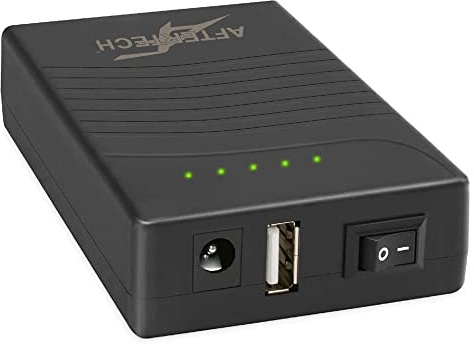 AFTERTECH Mini UPS Power Bank Pack batería de Litio Li-Ion 12V 3000mAh 36wh + Salida USB D4E2