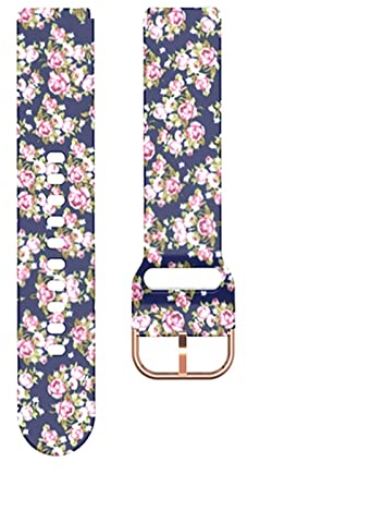 EZZON 18 mm Silikon-Armband für Garmin Vivoactive 4S Vivomove 3S Smartwatch für Garmin Venu 2S/Active S Armband, 18 mm, Achat