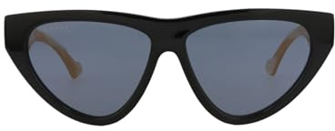 GUCCI Womens GG1333S Sunglasses, Black-Ivory-Blue, 58