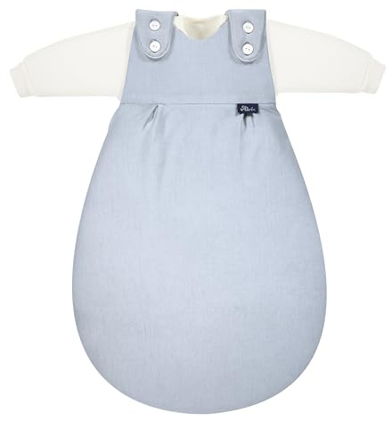 Alvi Baby-Mäxchen Schlafsack Mull 4-Season 2- tlg. Kinderschlafsack mitwachsend & atmungsaktiv (Sky Way, 62/68)