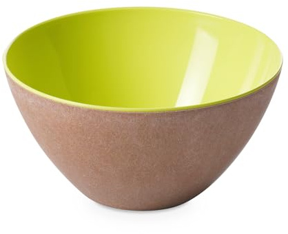 OMADA Design – Salatschüssel 3,5 l – Behälter aus Kunststoff und Holz – langlebige und bruchsichere Schüssel – Made in Italy – Linie Ecoliving