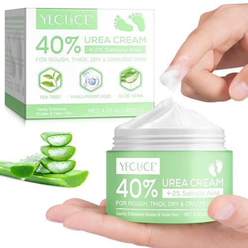 Urea Cream 40%, Urea Foot Cream, Cracked Heel Repair Cream For Feet and Hand, for Deep Moisturizing, Callus Remover Nourishes Soften For Feet, Knees, Hand, 120g