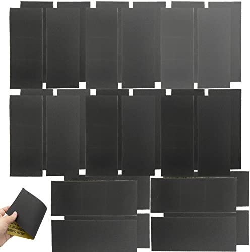 56 Pcs Wet and Dry Sandpaper Assorted, 120 to 3000 Grit Sanding Paper, Emery Abrasive Sanding Paper Sheets for Wood Furniture Turning Finishing Car Metal Plastic Glass Drywall Sandpapers