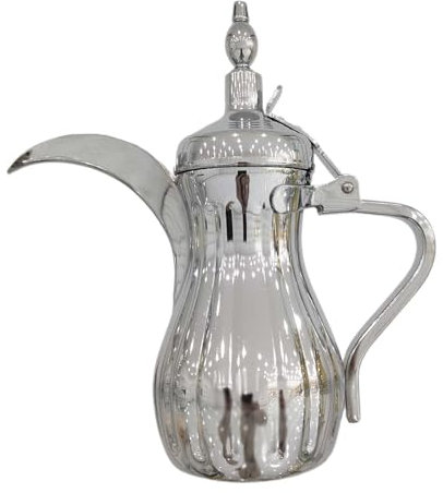 Milageto Cafetera árabe, tetera de acero inoxidable, tetera para uso diario, tetera de agua fría, tetera multiusos, tetera con forma de de águila, Plata 700ml