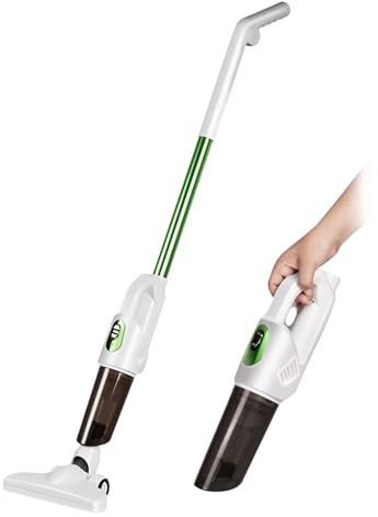 Aspiradora Inalámbrica, Potente Succión de 20000 Pa, Aspiradora Inalámbrica de Velocidad de Rotación de 62000 RPM con Filtro Lavable para Alfombras, Pisos Duros, Pelo de (Green)