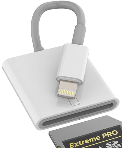 Lettore di schede SD Lightning per iPhone 14 13 12 Pro Max Adattatore certificato MFI per iPad Fotocamera digitale Trasferimento Foto Accessori di memoria Adattatore Drive Stick Converter