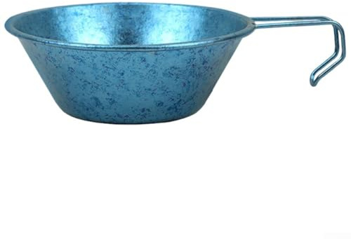 EasyByMall Tazón portátil ligero de aleación de Ti, cuenco de nieve para exteriores, cuenco de taza Ti puro con mango de suspensión para acampar al aire libre (azul)