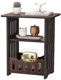 Dripex Beistelltisch, Nachttisch 3 Ebenen, 36x24x40cm, Nachtkommode für Schlafzimmer, Wohnzimmer