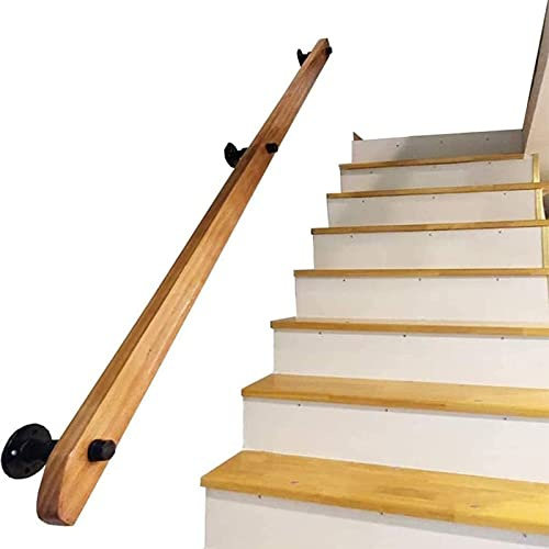 Treppenhandlauf aus Holz, rutschfest, zur Wandmontage, für den Innen- und Außenbereich, Kiefernholz, ideal für Dachboden, Villen, Flur, 0,3 m Größe