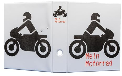 Motiv Ordner A4 - meine Motorrad– Stabiler PVC-Ordner mit 2-Ring-Mechanik, Made in Germany, langlebiger Sammelordner für Dokumente und Unterlagen, kein Import