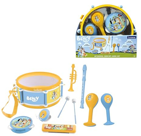 Lexibook, Bluey, Musikset 7 delar Bluey, Blå Gul, K360BY