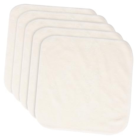 DEARMAMY 5pcs Luxury Face Cloths Bamboo Fiber Exfoliating Pads Soft Gentle Scrub Reusable Washable Skin Friendly