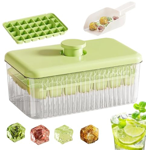 Bac à glaçons avec couvercle pour congélateur | Bac à glaçons avec couvercle et boîte de rangement | Ustensile de cuisine pratique pour les glaçons pour le vin et le jus