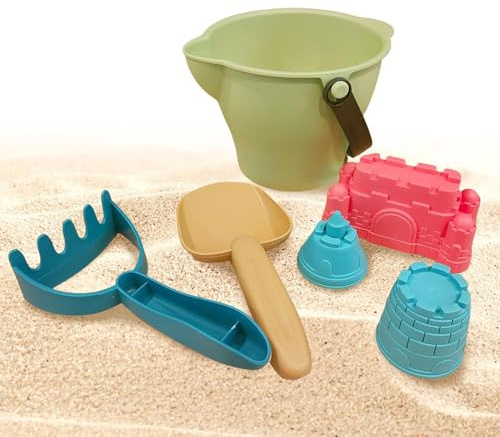 Sandspielzeug | Sandeimer-Strandspielzeug-Set für Kinder ab 12,Sandkasten-Strandspielzeug für Kinder, Sandspielzeug-Set mit Eimersieb, Rechen und Schaufelspielzeug, mehrfarbig, fett, Geschenke für Kin