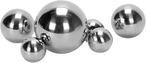 Gartenkugel Metallkugeln Edelstahlkugeln Schwimmkugeln für Miniteich, 3 Größen 3.8cm bis 10 cm 6 Stück Dekokugeln Garten Wetterfest- für Dekobrunnen Silberner Schwimmball, Schwimmende Teichdeko