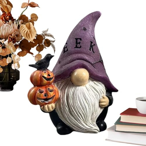 Halloween Garden Gnomes for Outdoor | Horror Garden Gnome Sculpture for Patio - Resin Figure for Halloween Entrance Fireplace Garden Patio Table Decoration