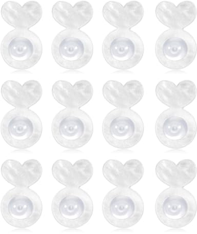 UYRVAPE 6 Pares Elevadores de pendientes para mujer,Tuercas Hipoalergenicas Cierres Elevadores para Lobulos Caidos O Rasgados, Sujeta y Levanta Pendientes(forma de corazón)