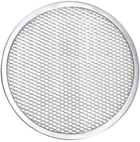 Milisten Plaque à Pizza Ronde en Aluminium Antiadhésive 23 Cm, Grille Perforée pour Cuisson Homogène, Adaptée Four Gaz et Électrique, Maison et Restaurant, Ustensile Cuisson Pizza