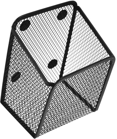 Abaodam Porte-marqueur Aimanté Magnétique en Fer Compartiments Multiples Noir Pot à Stylo et Organisation D'objets de Papeterie pour Rangement de Bureau la Maison