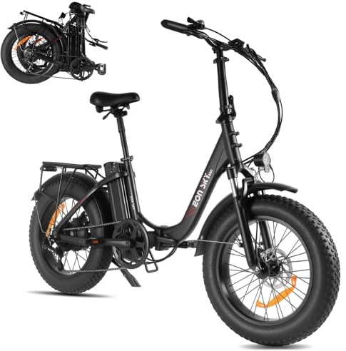 PVY 20 Zoll Klapprad E-Bike mit Fat Tire | 48V 15.6Ah Akku & 250W Motor | 7-Gang, Federgabel & Scheibenbremsen | Reichweite bis 70 km | Herren Damen City E-Bike für Pendeln & Trekking