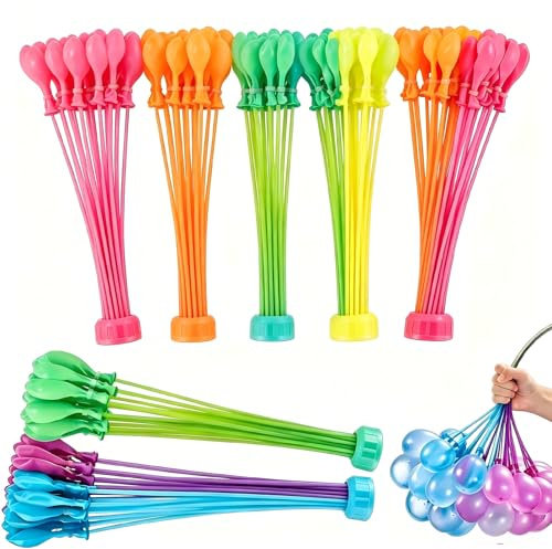 JOJOHOMY Water Balloons 111 Pack Quick Fill for Kids, Swimming Pool Outdoor Summer Fun Party Toys for Water Fight Game