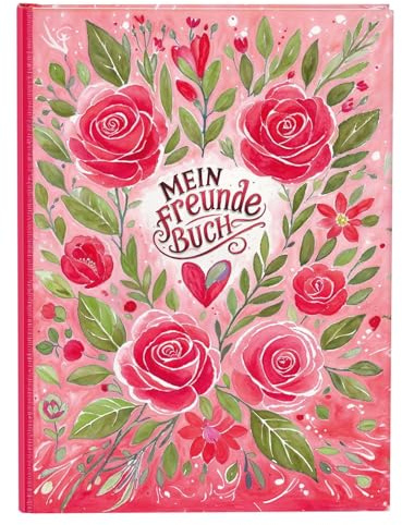 Goldbuch 43 167 vänner bok Rosentans, vänskapsbok DIN A5 med 88 illustrerade sidor, poesialbum för Kita och grundskola, omslag av konsttryck med rosenmotiv, ca 21 x 15 x 1,5 cm