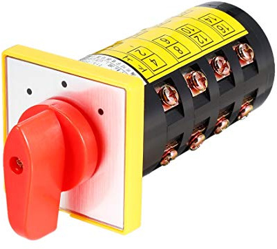Conmutador de conmutación HZ5B-10 D1050 / 4 Selector giratorio de 3 posiciones Interruptor de levas Montaje en panel 16 terminales con bloqueo Ith 10A