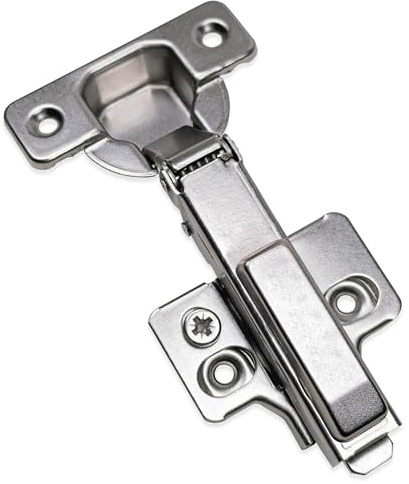 Mprofi MT® 4 Stück | Schrankscharniere mit 3D Montageplatte Eckanschlag | Ø 35mm Schrankscharniere |Automatikscharnier mit Schließautomatik | Schrank und Möbelscharniere | Topfscharnier | PA/4