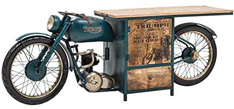Woodkings Motorrad Waschtisch Triumph I Motorbike Konsole I Waschtischunterschrank für Aufsatzwaschbecken I Badmöbel I Konsolentisch I Bad Konsole
