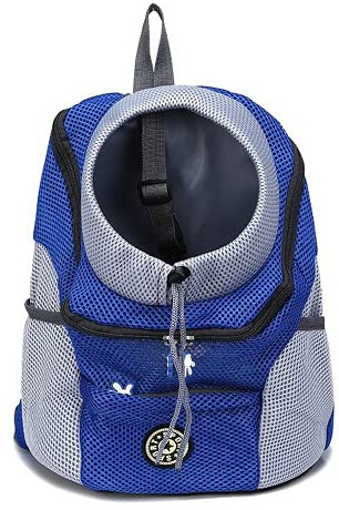 Linghe Sac à Dos Pliable pour Chien de Voyage pour Animaux de Compagnie pour Chat Sacs à Dos de Transport pour Chiens Petit Transporteur (Bleu, M)