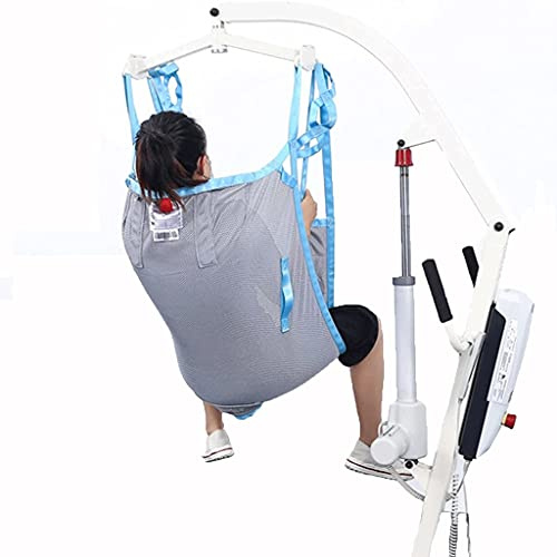 LSWKG Hoist for Lifting Elderly，Deluxe Padded Toileting Patient Lift Sling with Head Support, Divided Leg Shower Sling for Patient Lifts, Heavy Duty Transfer Sling (Size : Medium)