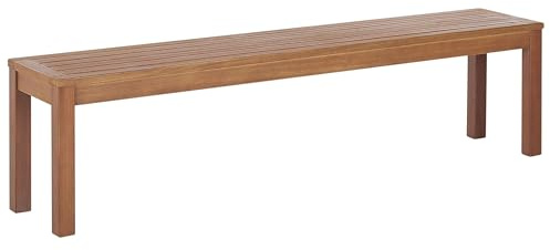 Rustik Trädgårdsbänk Akaciaträ 160 cm Inomhus Utomhus Ljusträ Livorno