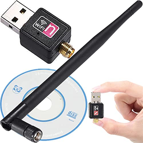 Retoo Adattatore USB chiavetta 2.0 WLAN fino a 2,4 GHz fino a 150 Mbps, chiavetta WiFi compatibile con Linux, Mac OS, Windows 2000, XP, Vista, 7, 8, 10 32/64bit, adattatore USB 2.0, ricevitore di rete