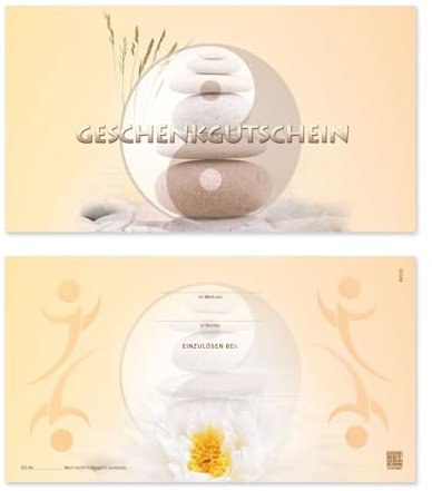GESCHENKGUTSCHEINcom by POS-HAUER. 10 Gutscheine, blanko zum selber Ausfüllen. Für Massage Kosmetik Physiotherapie.