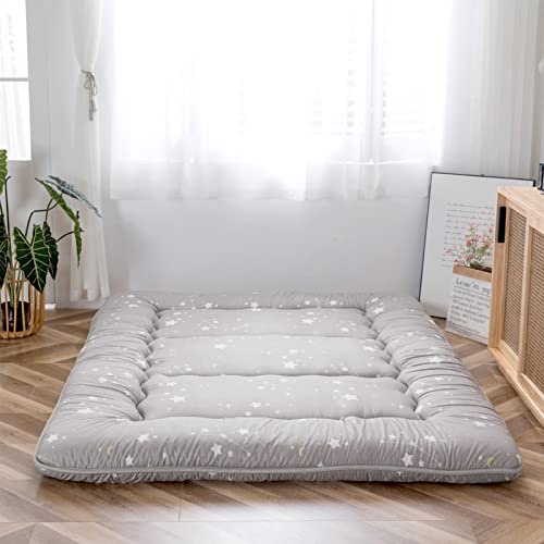 MAXYOYO Futon de Pol giapponese - Materasso tatami di supplemento letto giapponese, Futon pieghevole con borsa di trasporto e fodera materasso per i viaggi e il campeggio (costellazione, 135 x 190 cm)