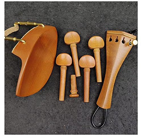 Anfänger Geige Zubehör Full Size 4/4 Violin Parts Zubehör Kits Jujube Wood Violin Pegs Saitenhalter Darm Kinnhalter Mit Klemme Finetuner