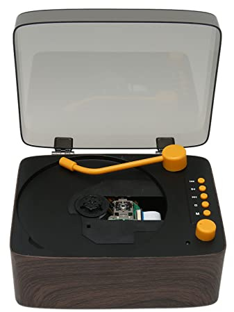 Retro Style Portable CD Player, Multifunctional Bluetooth Record Player, Vintage Rechargeable HiFi Speaker CD Player for Home Car Travel,Support CD MP3 USB AUX Input