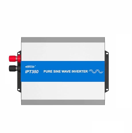 EPEVER IPT 350-22 - Inversor de Corriente sinusoidal Puro, 350 W, 24 V CC a 230 V CA, Ideal para iluminación de Emergencia doméstica Fuera de la Red, Sistema montado en vehículos, etc.