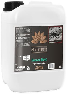 IDRO BATH Fragranza Aromatica per Bagno Turco e Hammam SWEET MINT 5 LT | Fragranza Aromatica Concentrata al profumo di Pino Mentolato