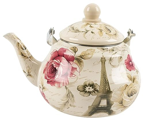 LeGDOr 2pcs Kettle Small Chinese Teapot Stovetop Teapot Coffee Percolator Teapot for Stovetop Whistling Teapot Water Tea Pot Ceramic Tea Pot Home-use Teapot Vintage Office Tea Set Enamel