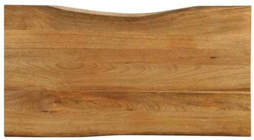 vidaXL Tischplatte mit Baumkante 120x60x3,8 cm Massivholz Mango