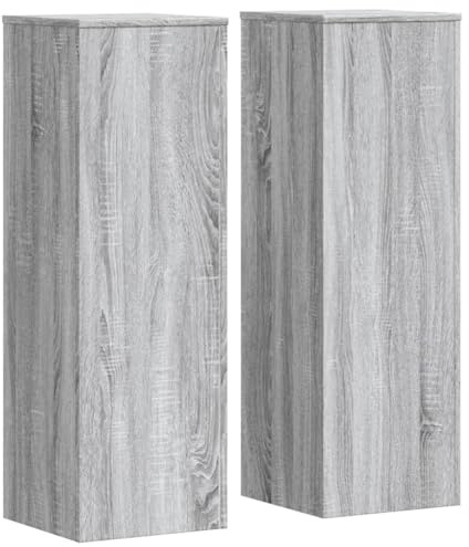 vidaXL Pflanzenständer 2 Stk. Grau Sonoma 33x33x100 cm Holzwerkstoff
