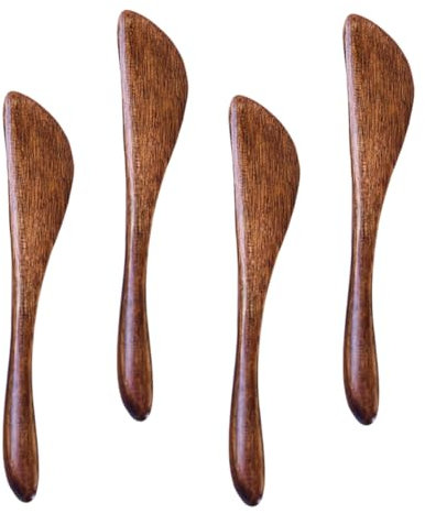 LABRIMP 2 Sets Butterstreicher Aus Holz 4-teiliges Set Für Käse Brot Marmelade Glatt Nur Von Hand Waschen Für Die Küche Zu Hause 4 Stück X 2