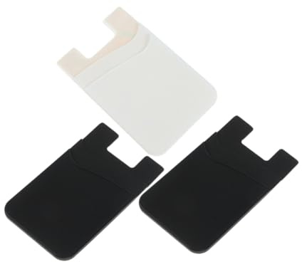 COLLBATH 3pezzi Porta Carte Di Credito in Silicone Portafoglio Adesivo Per Cellulare Porta Carte Per Custodia Del Telefono Portatile e Leggero